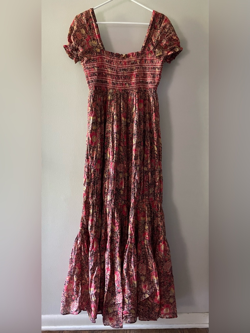 NWT New Free People Getaway Maxi Dress in Black Combo Size S - Picture 7 of 7
